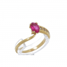 Anel em OURO 19,2K - 5 QUARTZOS