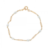 Pulseira em OURO 19,2k - 6 PÉROLAS NATURAIS