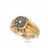 Anel ANTIGO em OURO 19,2K - 9 DIAMANTES 