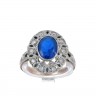 Anel ANTIGO em OURO 14K - ESPINELA e 10 QUARTZOS