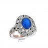 Anel ANTIGO em OURO 14K - ESPINELA e 10 QUARTZOS