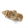 Anel ANTIGO em OURO 19,2K - 4 TURQUESAS