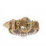 Anel ANTIGO em OURO 19,2K - 4 TURQUESAS