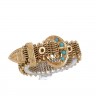 Anel ANTIGO em OURO 19,2K - 4 TURQUESAS