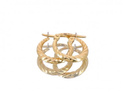Par de argolas em OURO 18K