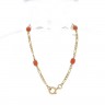 Pulseira ANTIGA em OURO 19,2K - CORAL