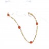 Pulseira ANTIGA em OURO 19,2K - CORAL
