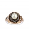 Anel ANTIGO em OURO 19,2K e PRATA 833 - 12 DIAMANTES