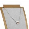 L775-019 Fio e pingente em PRATA 925 e OURO 14K - TOPÁZIO