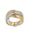 L777-017 Anel em OURO 19,2K - 15 DIAMANTES