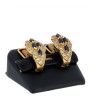 L782-011 Brincos em OURO 19,2K - SAFIRAS