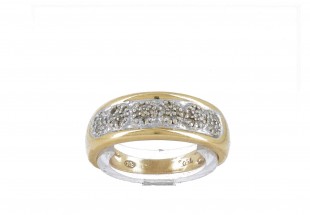 Anel em OURO 18K - 30 DIAMANTES