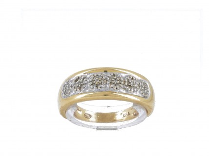 Anel em OURO 18K - 30 DIAMANTES