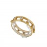 Anel em OURO 19,2K - 10 DIAMANTES 