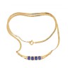 Fio em OURO 19,2K - 4 SAFIRAS