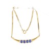 Fio em OURO 19,2K - 4 SAFIRAS
