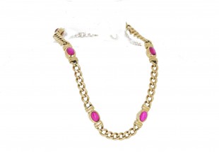 Pulseira em OURO 19,2K - 5 RUBIS