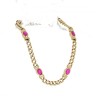 Pulseira em OURO 19,2K - 5 RUBIS