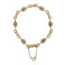 Pulseira em OURO 19,2K - 21 DIAMANTES e 6 ESMERALDAS