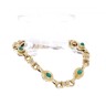 Pulseira em OURO 19,2K - 21 DIAMANTES e 6 ESMERALDAS