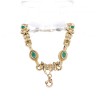 Pulseira em OURO 19,2K - 21 DIAMANTES e 6 ESMERALDAS