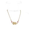 Pulseira em OURO 18K - TOUS - 2 PÉROLAS e 2 RUBIS