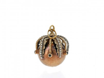 Anel em OURO 19,2K - 3 DIAMANTES