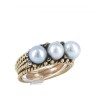 Anel em OURO 19,2 kl - Pérolas e 8 DIAMANTES