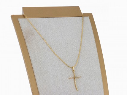 Fio com Cruz em OURO 19,2 kl 