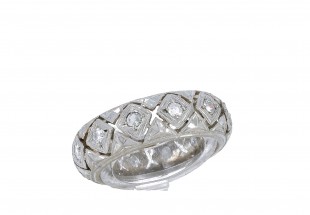 Anel em PLATINA - 12 DIAMANTES