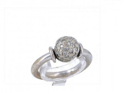 Anel em OURO 19,2K - 30 DIAMANTES