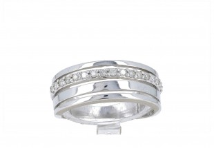 Anel em OURO 19,2K - 17 DIAMANTES