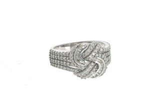 Anel em OURO Branco 18K 