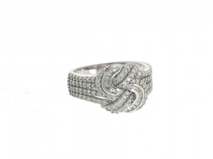 Anel em OURO Branco 18K 