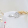 Anel em OURO 19,2K - 16 DIAMANTES 