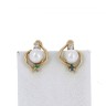Brincos em OURO 18K - 2 ESMERALDAS