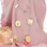 Colar EXCLUSIVO em PRATA bicolor com argolas e chapas redondas