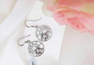 Brincos EXCLUSIVOS em PRATA 925 polida com teias de aranha