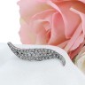 Alfinete em OURO 19,2K e PRATA - 42 DIAMANTES