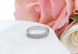 Anel em OURO 9K - 16 DIAMANTES
