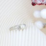 Anel em OURO 19,2K - 6 DIAMANTES e PÉROLA