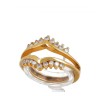 Anel em OURO 19,2K - 18 DIAMANTES 