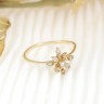 Anel em OURO 19,2K - 9 DIAMANTES