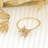 Anel em OURO 19,2K - 9 DIAMANTES