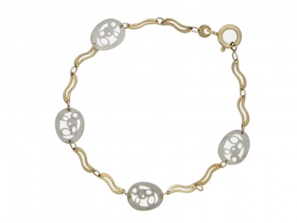 Pulseira Bicolor, em PRATA 925 e OURO 9k