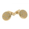 Botões de punho com 4 DIAMANTES, em OURO 18kl