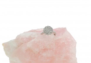 Anel com 50 DIAMANTES em OURO 19,2kl