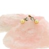 Brincos ANTIGOS com 2 DIAMANTES e 2 Pérolas em OURO de 19,2kl