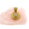 Medalha com 34 DIAMANTES em OURO 19,2kl 