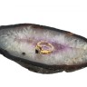 Anel com 1 TOPÁZIO e 12 DIAMANTES em OURO 10kl